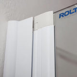 Roth Screen vonios sienelė 130x75 cm su baltu profiliu ir atidarymu iš abiejų pusių