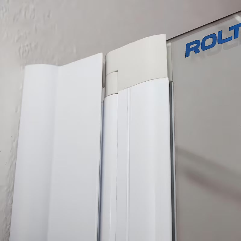Roth Screen vonios sienelė 130x75 cm su baltu profiliu ir atidarymu iš abiejų pusių