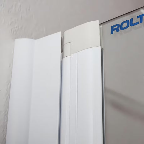 Roth Screen vonios sienelė 130x75 cm su baltu profiliu ir atidarymu iš abiejų pusių