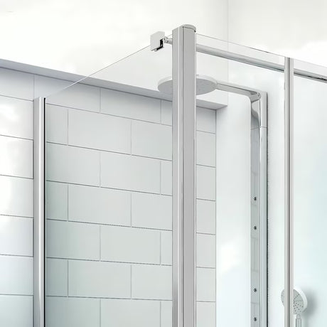 Dušo durų šoninė sienelė  Roth Tower Line 90 cm, matinis chromas, skaidrus stiklas