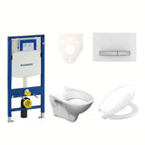 Pakabinami WC komplektas S-Line Pro su moduliu Geberit Duofix, mygtuku Sigma 50 ir sėdyne URBAN