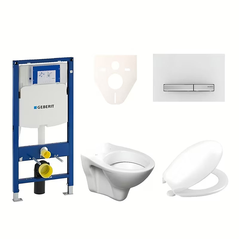 Pakabinami WC komplektas S-Line Pro su moduliu Geberit Duofix, mygtuku Sigma 50 ir sėdyne URBAN