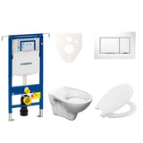 Pakabinami WC komplektas S-Line Pro su moduliu Geberit Duofix, sėdyne URBAN ir nuleidimo mygtuku Sigma 30