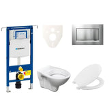 Pakabinami WC komplektas S-Line Pro su moduliu Geberit Duofix, sėdyne URBAN ir mygtuku Sigma 30.