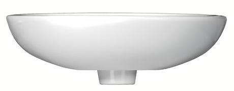 Pakabinami keraminis praustuvas S-Line Pro 49,5 x 38,5 cm, baltos spalvos, su persipylimu ir anga maišytuvui pro