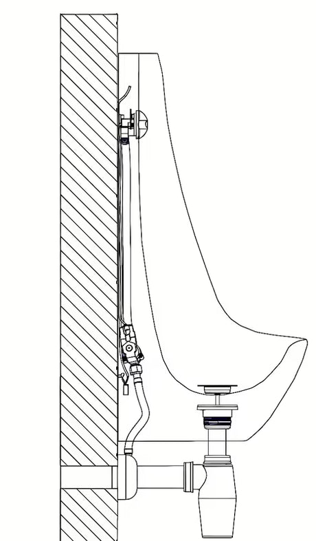 Baltas keraminis pisuaras Sanela Domino su infraraudonųjų spindulių jutikliu ir automatiniu nuleidimu