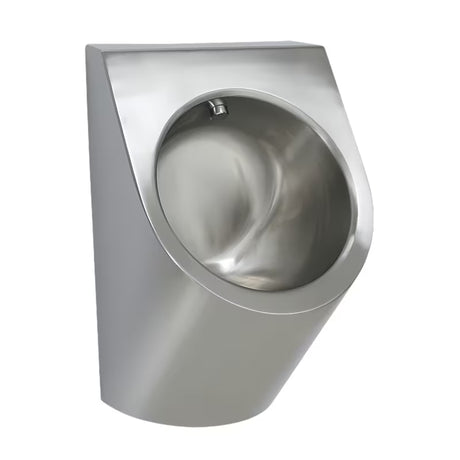 Nerūdijančio plieno pisuaras Sanela Supersteel su jutikliu su paslėptu nuleidimu, antivandalinis modelis.