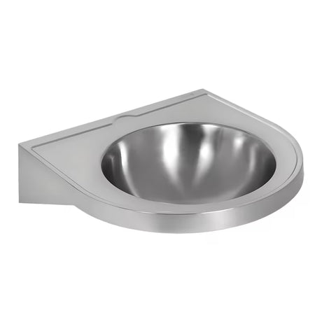 Pakabinami nerūdijančio plieno praustuvas Sanela Supersteel pro neįgaliesiems, su muilo įdubomis