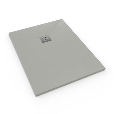 Stačiakampis dušo padėklas SAT Alek 120x80 cm iš lieto marmuro, gris spalvos, žemo profilio.