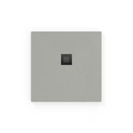 Kvadratinis dušo padėklas SAT Alek 90x90 cm iš lieto marmuro, gris spalvos