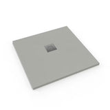 Kvadratinis dušo padėklas SAT Alek 90x90 cm iš lieto marmuro, gris spalvos