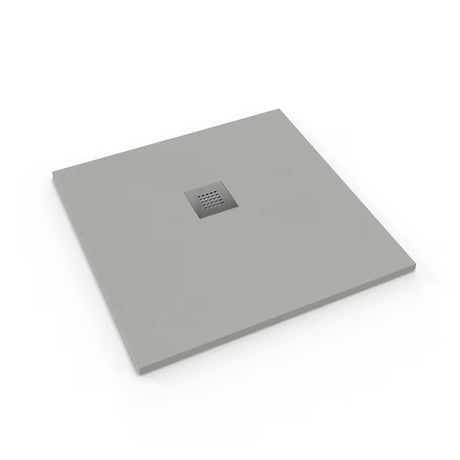 Kvadratinis dušo padėklas SAT Alek 90x90 cm iš lieto marmuro, gris spalvos