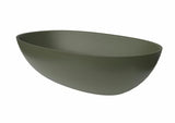 Žali pastatomas ant stalviršio praustuvas SAT Aula 60x36 cm iš lieto marmuro be perpylimo