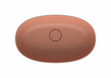 Rožiniai pastatomas ant stalviršio praustuvas SAT Aula 60x36 cm iš lieto marmuro be perpylimo