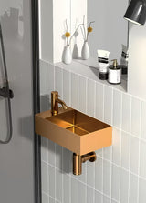 Pakabinami nerūdijančio plieno mažas praustuvas SAT Aurum rosegold (rožinio aukso) spalvos