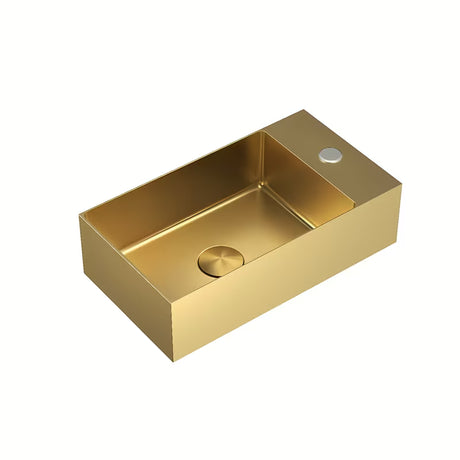 Pakabinamas praustuvas SAT Aurum 40 x 22 cm iš nerūdijančio plieno, aukso spalvos