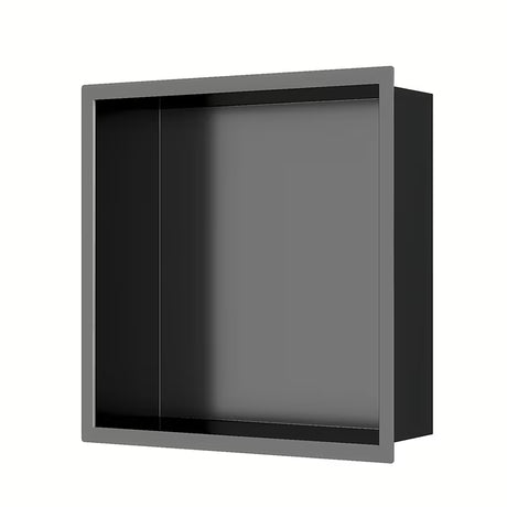 Įleidžiama lentynėlė SAT Aurum, spalva gun metal, iš 304 nerūdijančio plieno pro moderniam vonios kambariui
