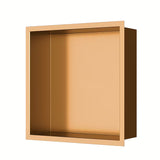 Dušo niša SAT Aurum iš nerūdijančio plieno, šlifuoto rose gold atspalvio, su rėmeliu