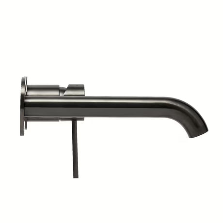 Potinkinė svirtinis praustuvo maišytuvas SAT Aurum, šlifuoto gun metal apdailos, apvalaus dizaino.