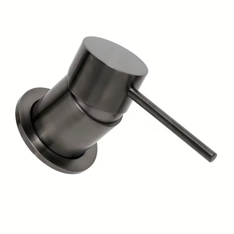 Potinkinė svirtinis praustuvo maišytuvas SAT Aurum, šlifuoto gun metal apdailos, apvalaus dizaino.