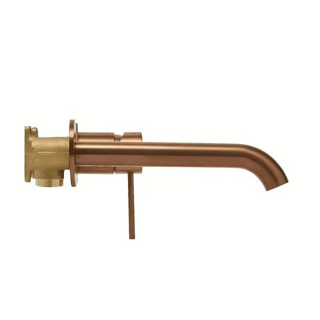 Potinkinė praustuvo maišytuvas SAT Aurum rose gold brushed apdailos, apvalaus dizaino.