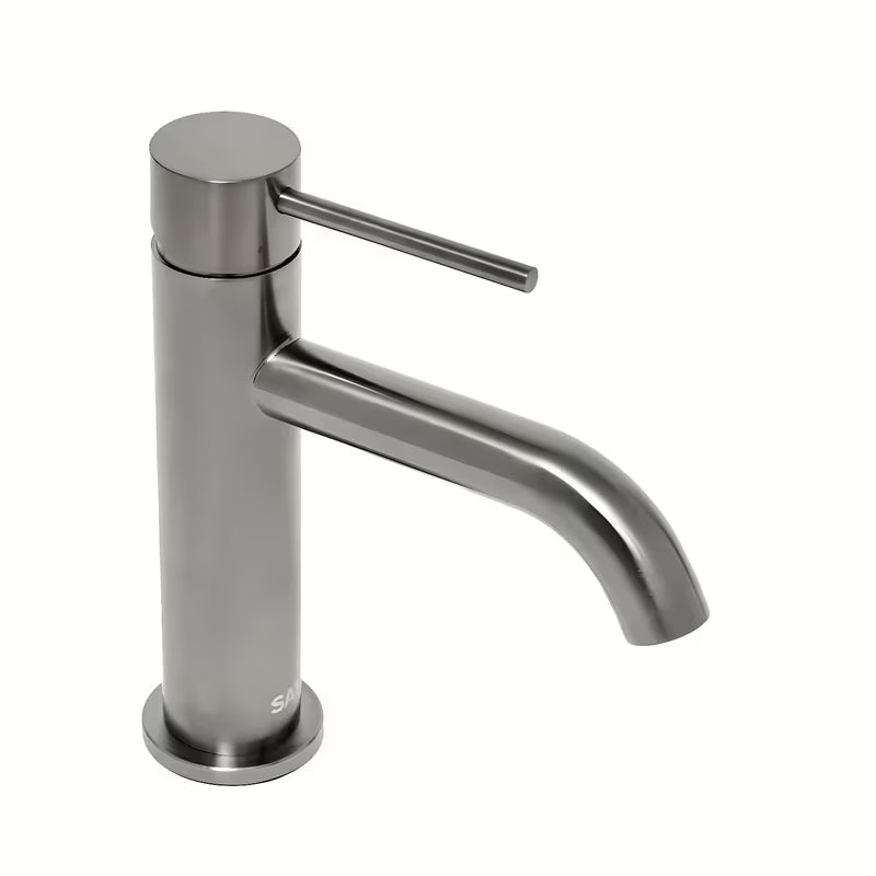 Svirtinis stovintis praustuvo maišytuvas SAT Aurum šlifuoto gun metal be praustuvo dugno vožtuvas apdailos.