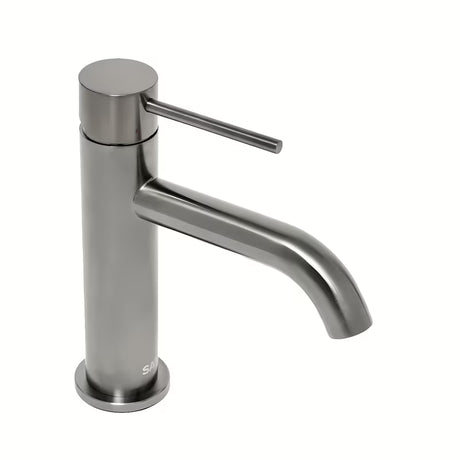 Svirtinis stovintis praustuvo maišytuvas SAT Aurum šlifuoto gun metal be praustuvo dugno vožtuvas apdailos.