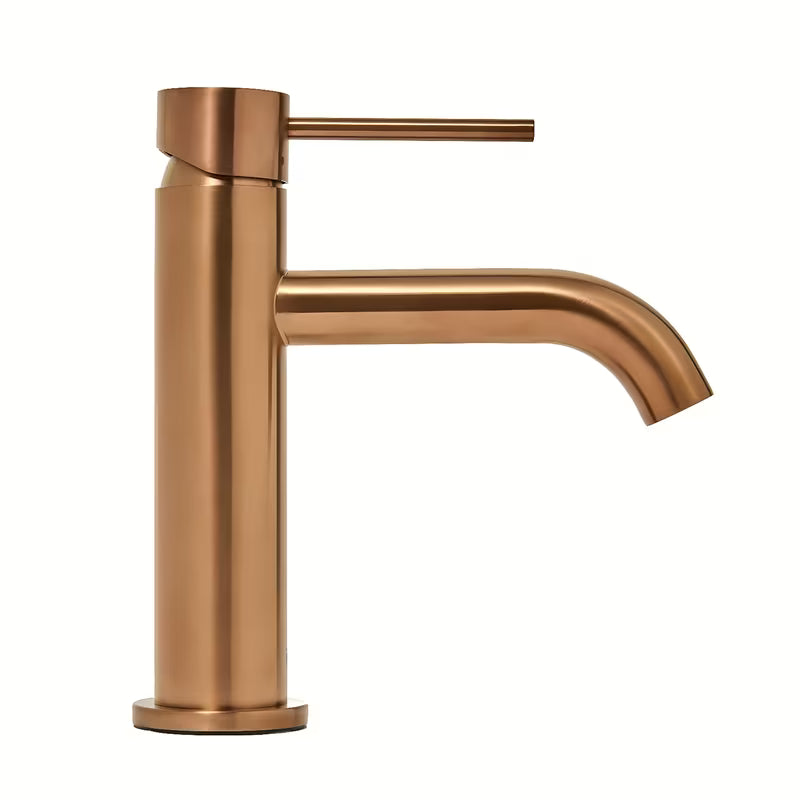 Svirtinis stovintis praustuvo maišytuvas SAT Aurum rose gold brushed be praustuvo dugno vožtuvas apdailos