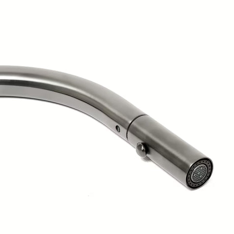Virtuvinis maišytuvas SAT Aurum su ištraukiamu dušeliu, šlifuoto gun metal apdailos.