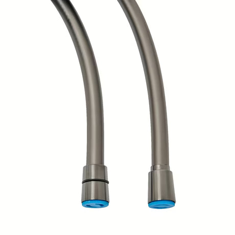 Dušo žarna SAT Aurum, šlifuoto gun metal apdailos, su anti twist sistema, ilgis 150 cm.