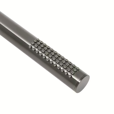 Rankinis dušelis SAT Aurum, šlifuoto gun metal apdailos, apvalaus minimalistinio dizaino.