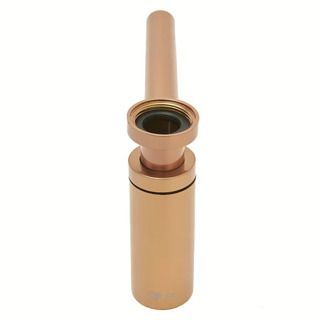 Žalvarinis praustuvo sifonas SAT Aurum, rose gold spalvos, apvalaus dizaino, 32 mm skersmens.