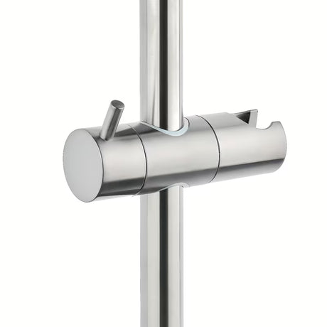 Dušo sistema SAT Aurum su termostatiniu maišytuvu šlifuoto gun metal apdailos, su viršutiniu ir rankiniu dušu.
