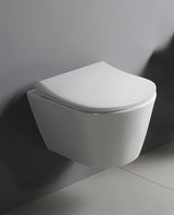 Pakabinami WC komplektas Glacera Ava su bakeliu SAT, nuleidimo mygtuku ir duroplastine sėdyne KLOZETAS