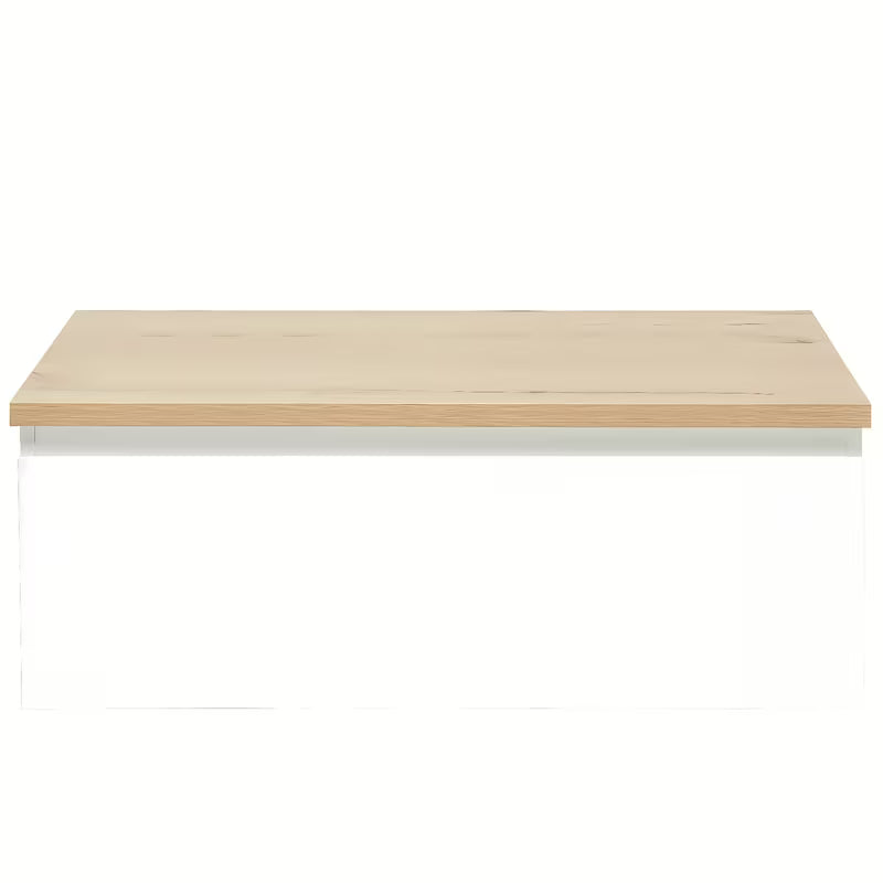 Pakabinama vonios spintelė SAT B-Way 1 99x45x30 cm, baltos blizgios spalvos su uždengimo plokšte