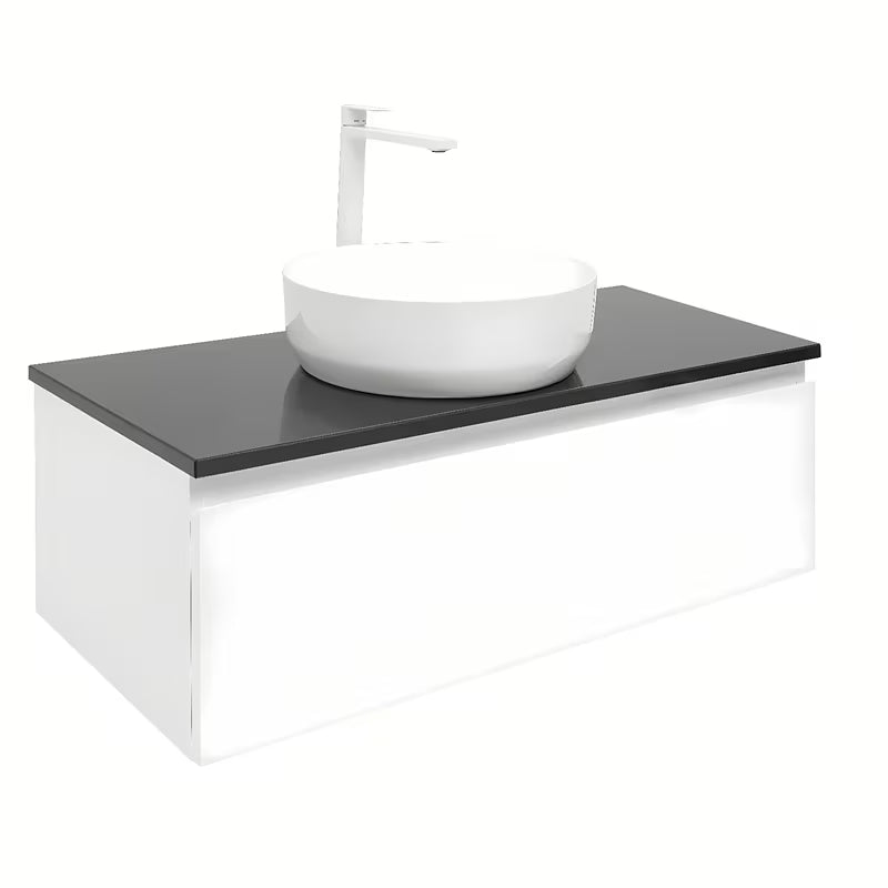 Balta pakabinama vonios spintelė SAT B-Way 1 su uždengimo plokšte, 99x45x30 cm
