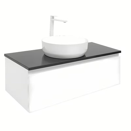 Balta pakabinama vonios spintelė SAT B-Way 1 su uždengimo plokšte, 99x45x30 cm