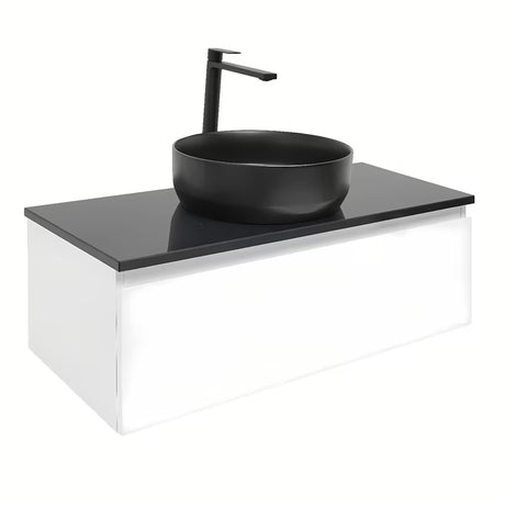 Pakabinama vonios spintelė SAT B-Way 1 baltas blizgus su uždengimo plokšte 99x45x30 cm