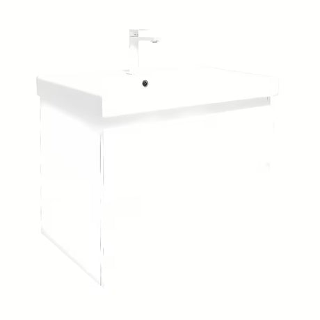 Pakabinama vonios spintelė su keraminiu praustuvu SAT B-Way 1 baltos spalvos, 79x50x45 cm.