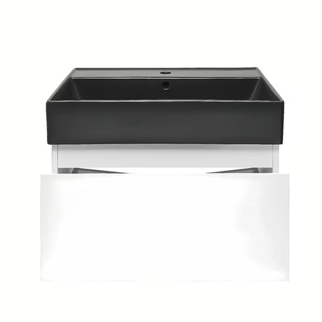 Pakabinama vonios spintelė su keraminiu praustuvu SAT B-Way 1, baltos blizgios spalvos