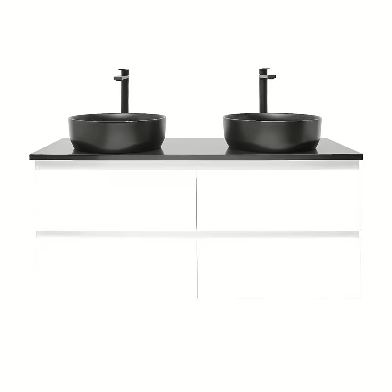 Pakabinama vonios spintelė su praustuvu SAT B-Way baltos blizgios spalvos 119x45x50 cm