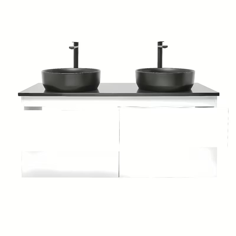 Pakabinama vonios spintelė su praustuvu SAT B-Way baltos blizgios spalvos 119x45x50 cm
