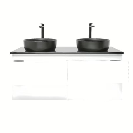 Pakabinama vonios spintelė su praustuvu SAT B-Way baltos blizgios spalvos 119x45x50 cm