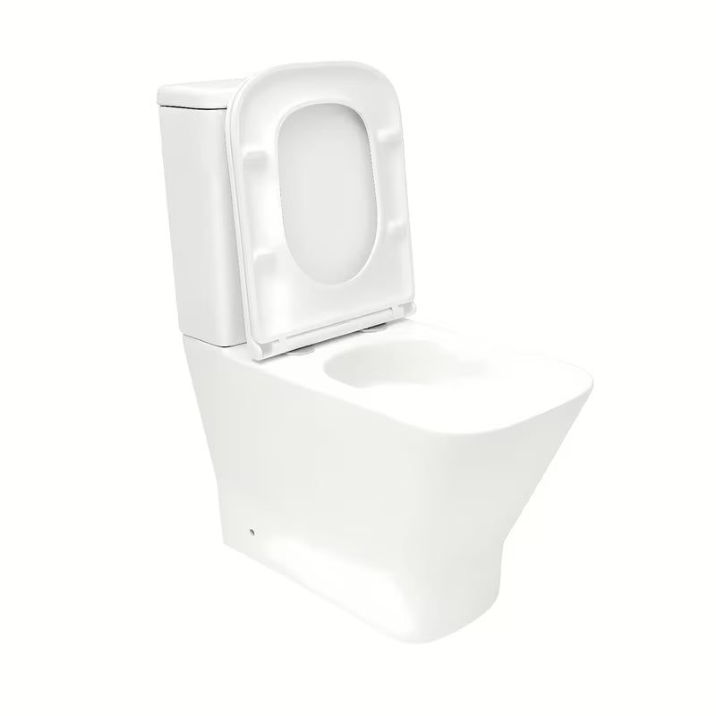 Baltas PASTATOMAS klozetas SAT B-Way s su sūkuriniu nuplovimu, bakeliu ir sėdyne su softclose