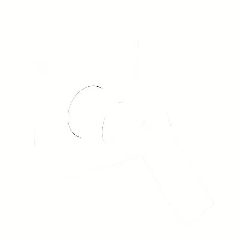 Potinkinė svirtinis dušo maišytuvas SAT B-Way baltos matinės spalvos, minimalistinio dizaino.