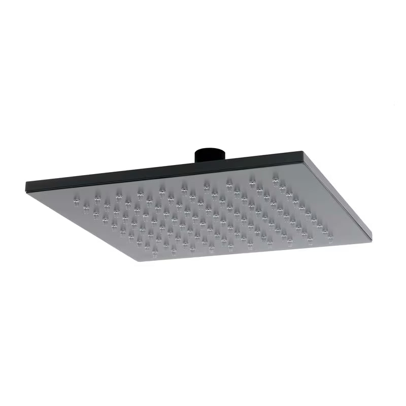 Kvadratinė viršutinis dušas SAT B-Way 20x20 cm, matinės juodos spalvos, metalinė
