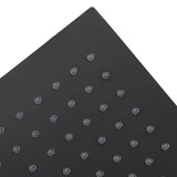 Kvadratinė viršutinis dušas SAT B-Way 20x20 cm, matinės juodos spalvos, metalinė