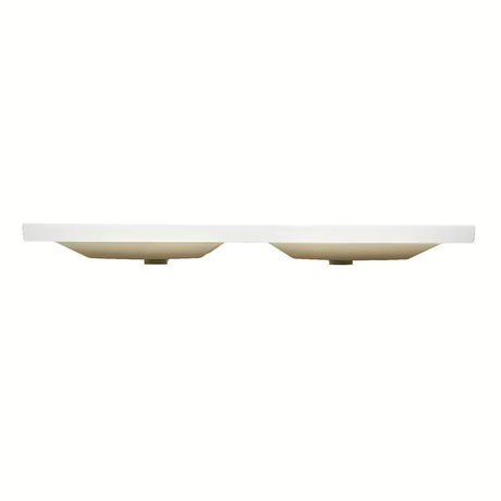 Baldinis dvigubas praustuvas SAT B-Way 121x46 cm, matinės baltos spalvos, su dviem angomis pro maišytuvui