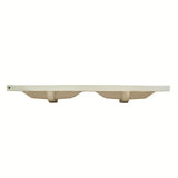 Baldinis dvigubas praustuvas SAT B-Way 121x46 cm, matinės baltos spalvos, su dviem angomis pro maišytuvui