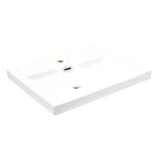 Baldinis keraminis praustuvas SAT B-Way 60,5x46,5 cm, matinės baltos spalvos, su anga pro maišytuvui centre